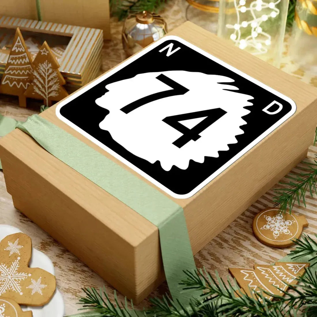 North Dakota 74 (North Dakota) (Road Sign) STICKER Vinyl Kiss-Cut Decal - The Sticker Space