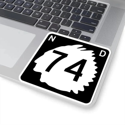 North Dakota 74 (North Dakota) (Road Sign) STICKER Vinyl Kiss-Cut Decal - The Sticker Space