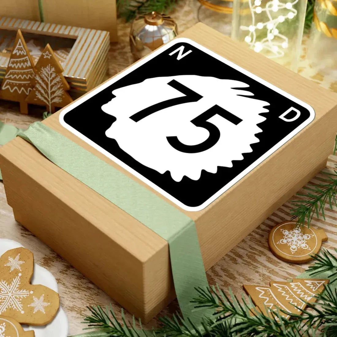 North Dakota 75 (North Dakota) (Road Sign) STICKER Vinyl Kiss-Cut Decal - The Sticker Space