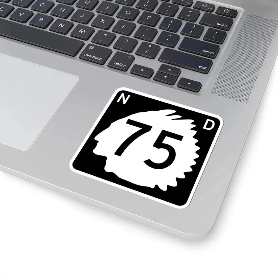 North Dakota 75 (North Dakota) (Road Sign) STICKER Vinyl Kiss-Cut Decal - The Sticker Space