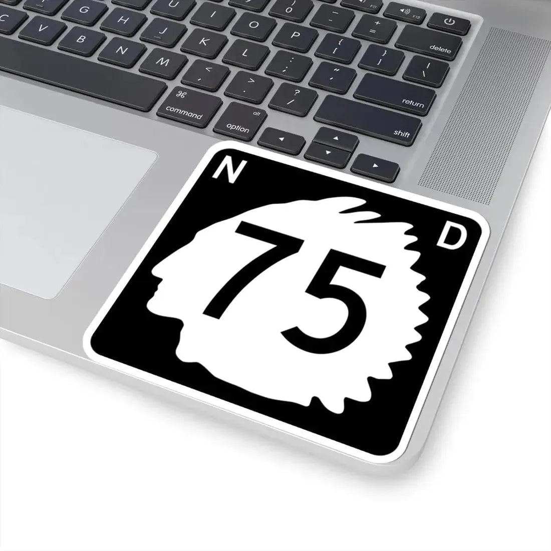 North Dakota 75 (North Dakota) (Road Sign) STICKER Vinyl Kiss-Cut Decal - The Sticker Space