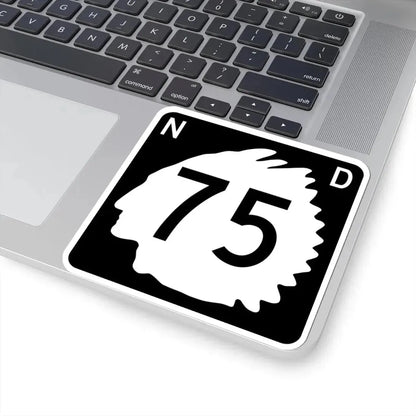 North Dakota 75 (North Dakota) (Road Sign) STICKER Vinyl Kiss-Cut Decal - The Sticker Space