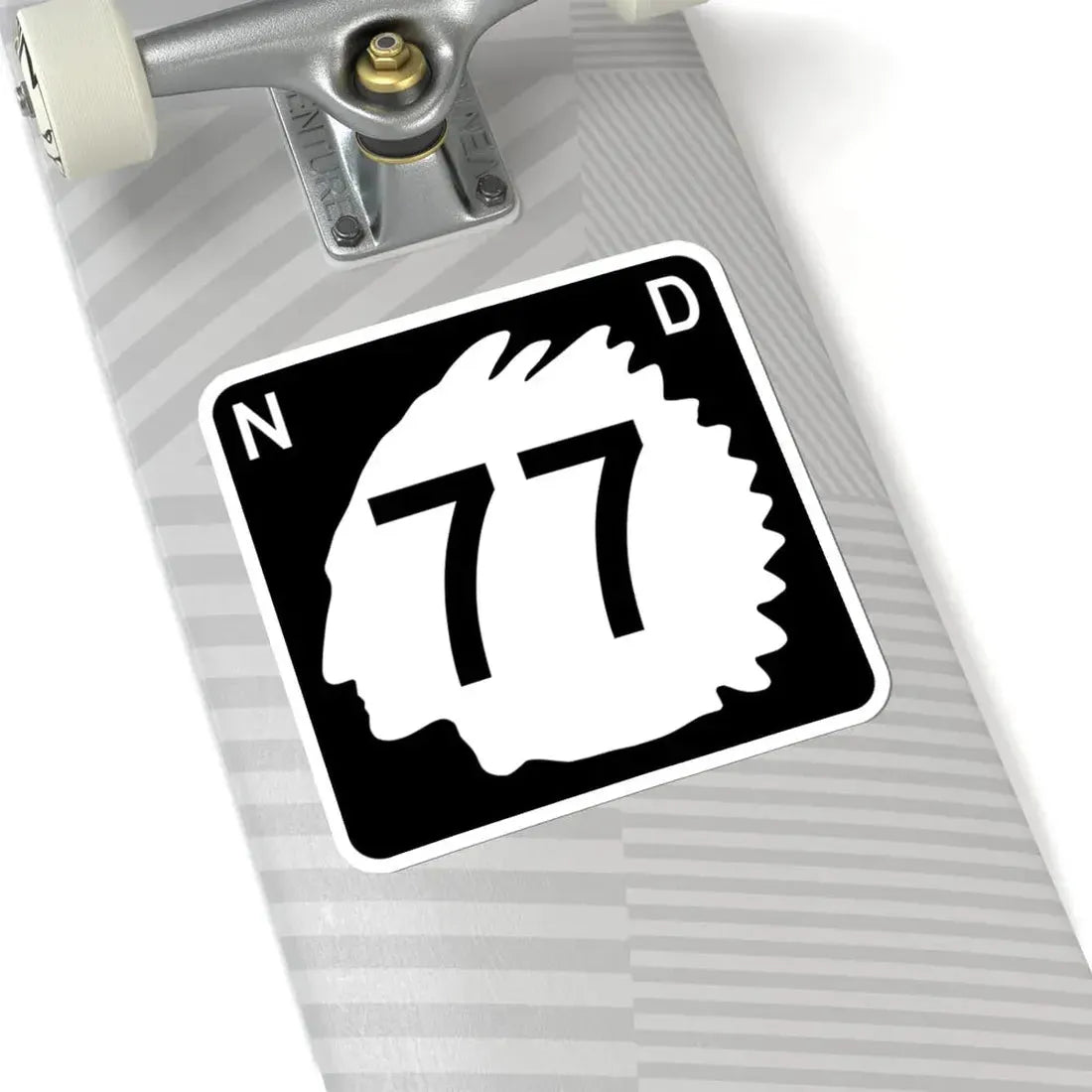 North Dakota 77 (North Dakota) (Road Sign) STICKER Vinyl Kiss-Cut Decal - The Sticker Space