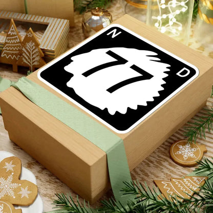 North Dakota 77 (North Dakota) (Road Sign) STICKER Vinyl Kiss-Cut Decal - The Sticker Space