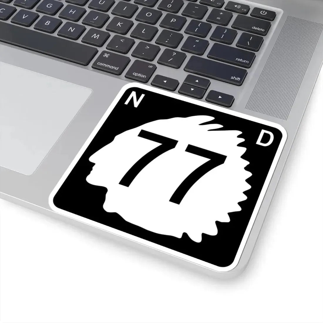 North Dakota 77 (North Dakota) (Road Sign) STICKER Vinyl Kiss-Cut Decal - The Sticker Space