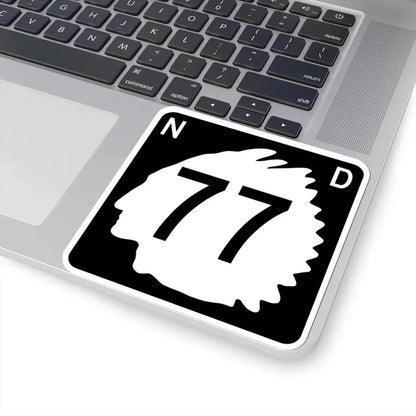 North Dakota 77 (North Dakota) (Road Sign) STICKER Vinyl Kiss-Cut Decal - The Sticker Space