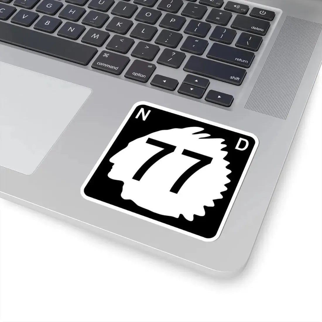 North Dakota 77 (North Dakota) (Road Sign) STICKER Vinyl Kiss-Cut Decal - The Sticker Space