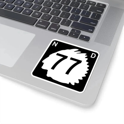 North Dakota 77 (North Dakota) (Road Sign) STICKER Vinyl Kiss-Cut Decal - The Sticker Space