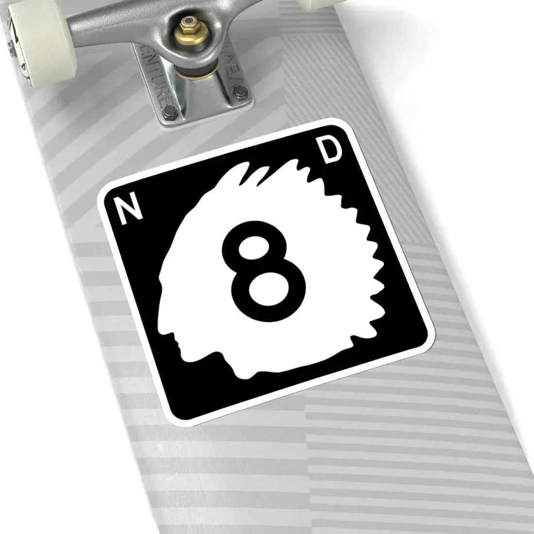 North Dakota 8 (North Dakota) (Road Sign) STICKER Vinyl Kiss-Cut Decal - The Sticker Space