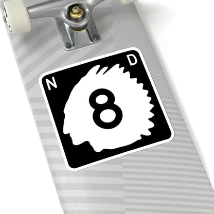 North Dakota 8 (North Dakota) (Road Sign) STICKER Vinyl Kiss-Cut Decal - The Sticker Space