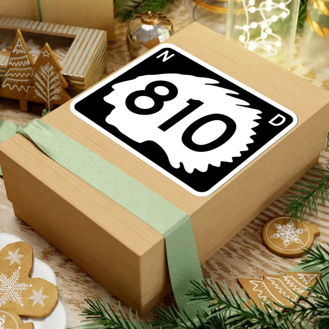 North Dakota 810 (North Dakota) (Road Sign) STICKER Vinyl Kiss-Cut Decal - The Sticker Space