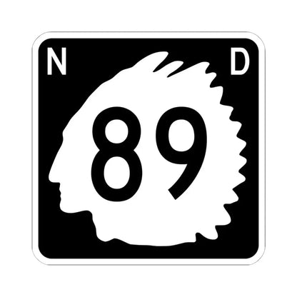 North Dakota 89 (North Dakota) (Road Sign) STICKER Vinyl Kiss-Cut Decal 6 Inch White - The Sticker Space