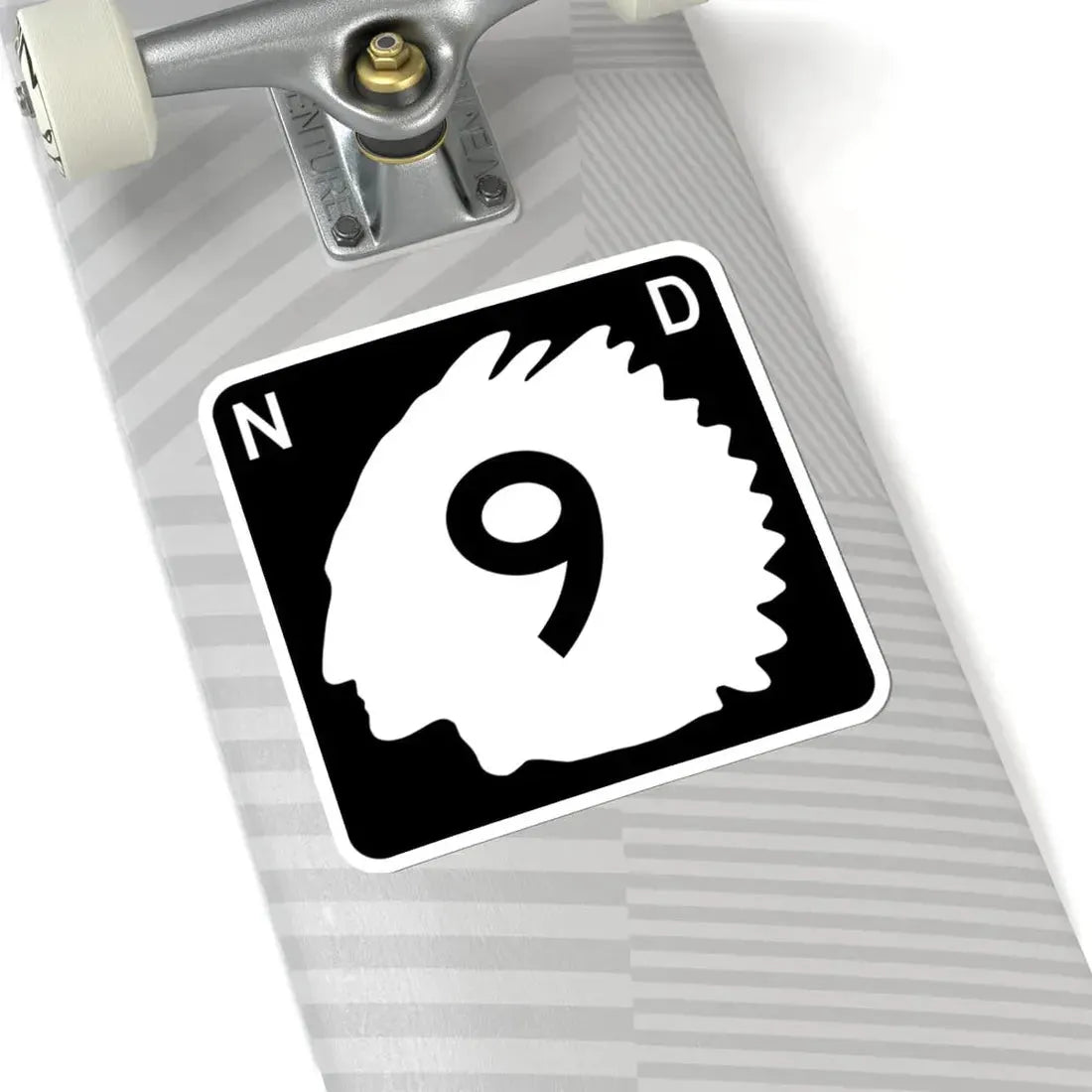 North Dakota 9 (North Dakota) (Road Sign) STICKER Vinyl Kiss-Cut Decal - The Sticker Space