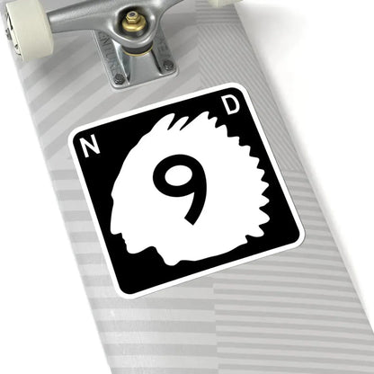 North Dakota 9 (North Dakota) (Road Sign) STICKER Vinyl Kiss-Cut Decal - The Sticker Space