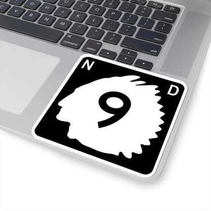 North Dakota 9 (North Dakota) (Road Sign) STICKER Vinyl Kiss-Cut Decal - The Sticker Space