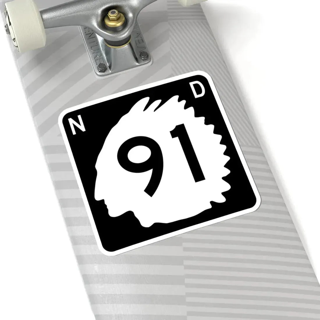 North Dakota 91 (North Dakota) (Road Sign) STICKER Vinyl Kiss-Cut Decal - The Sticker Space