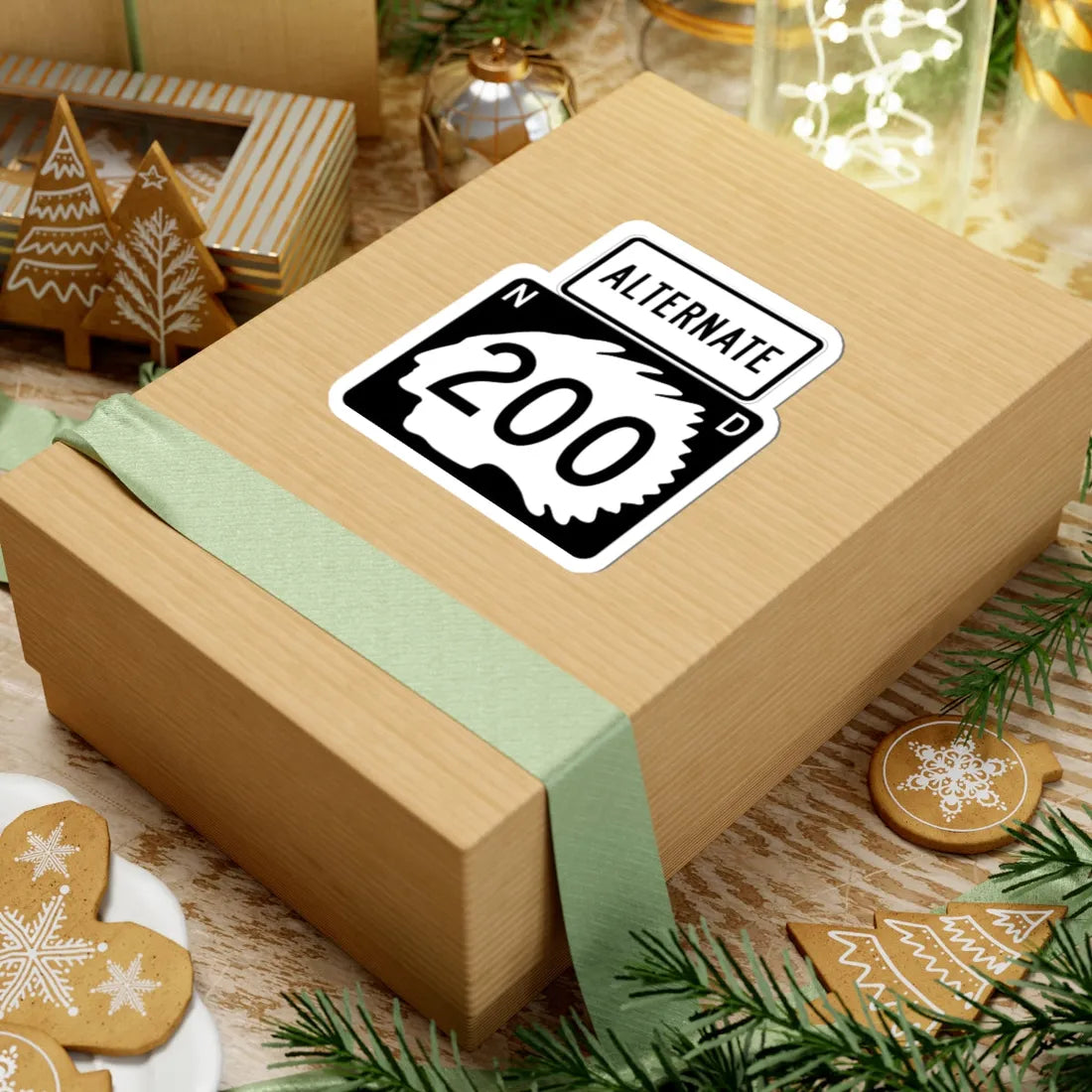 North Dakota Alt 200 (North Dakota) (Road Sign) STICKER Vinyl Kiss-Cut Decal - The Sticker Space