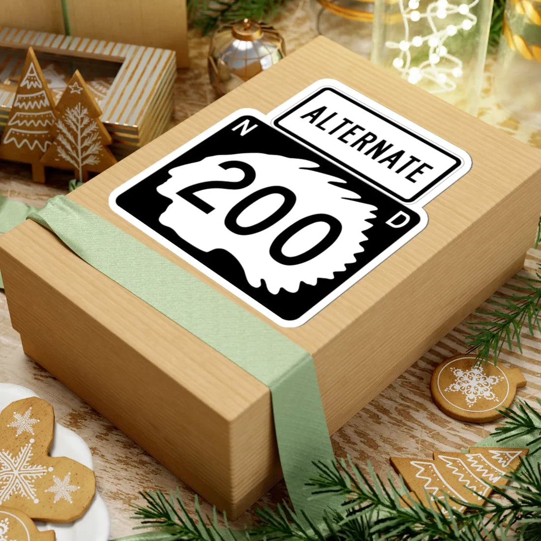 North Dakota Alt 200 (North Dakota) (Road Sign) STICKER Vinyl Kiss-Cut Decal - The Sticker Space