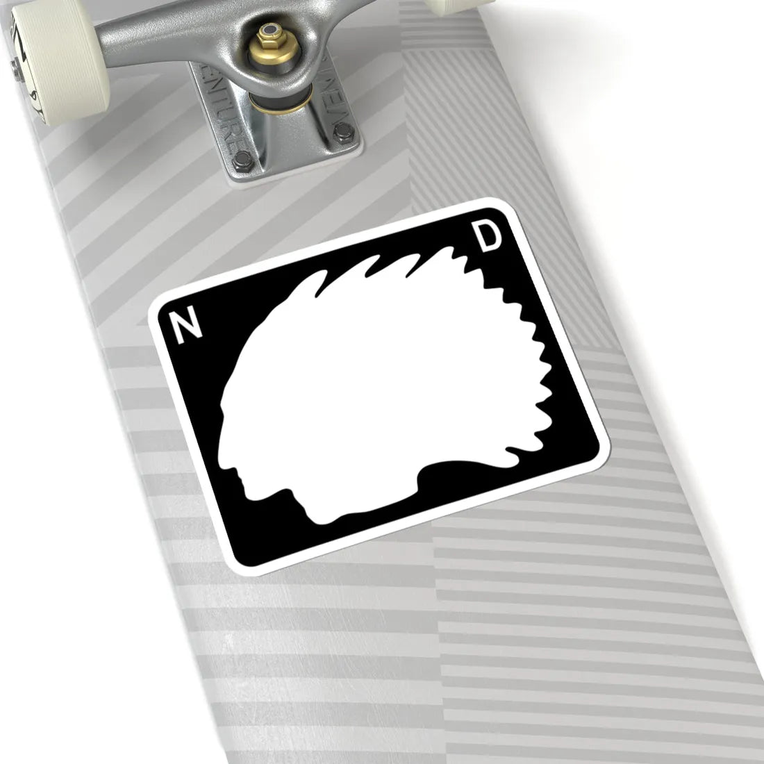 North Dakota wide blank (North Dakota) (Road Sign) STICKER Vinyl Kiss-Cut Decal - The Sticker Space