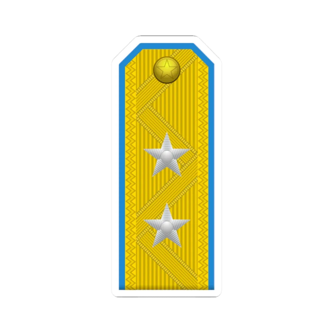 North Korea AirForce OF 7 (Korea) (Military Rank) STICKER Vinyl Kiss-Cut Decal 2 Inch White - The Sticker Space