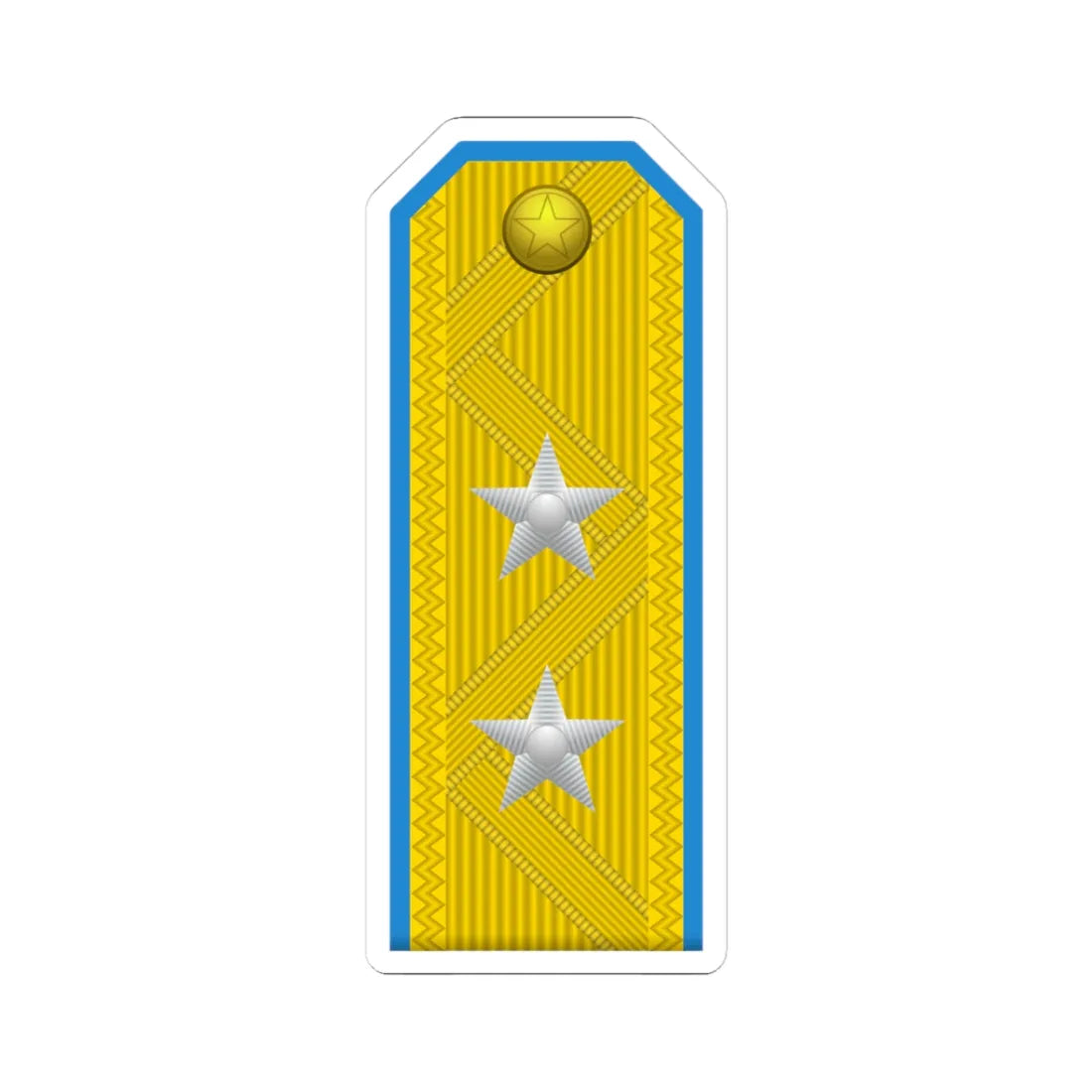 North Korea AirForce OF 7 (Korea) (Military Rank) STICKER Vinyl Kiss-Cut Decal 3 Inch White - The Sticker Space