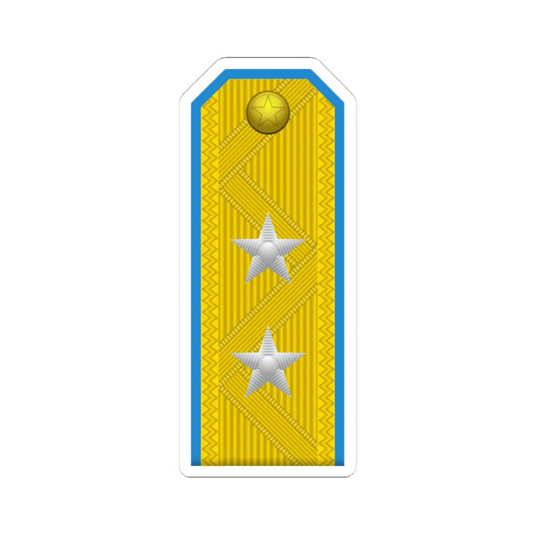 North Korea AirForce OF 7 (Korea) (Military Rank) STICKER Vinyl Kiss-Cut Decal 4 Inch White - The Sticker Space