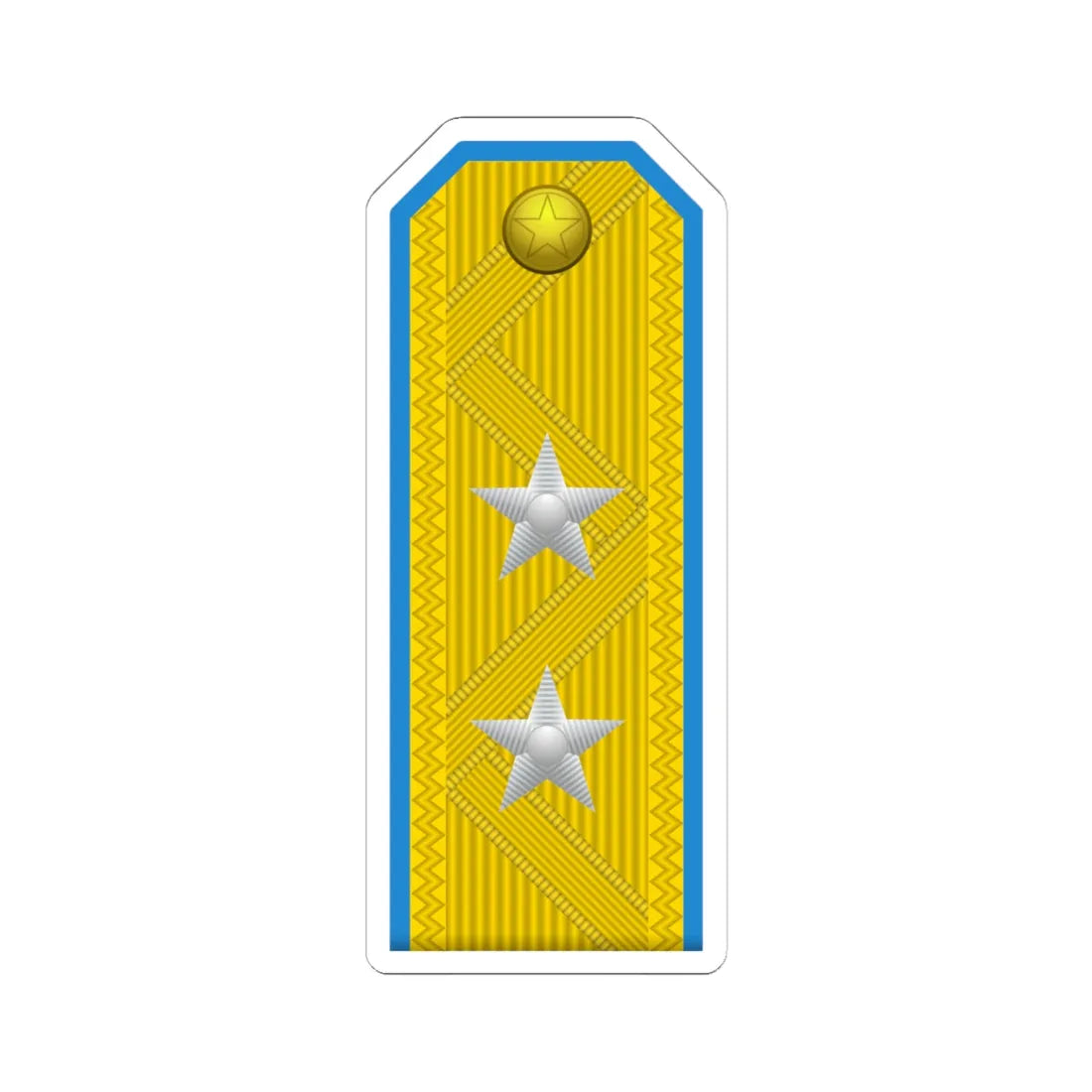 North Korea AirForce OF 7 (Korea) (Military Rank) STICKER Vinyl Kiss-Cut Decal 6 Inch White - The Sticker Space