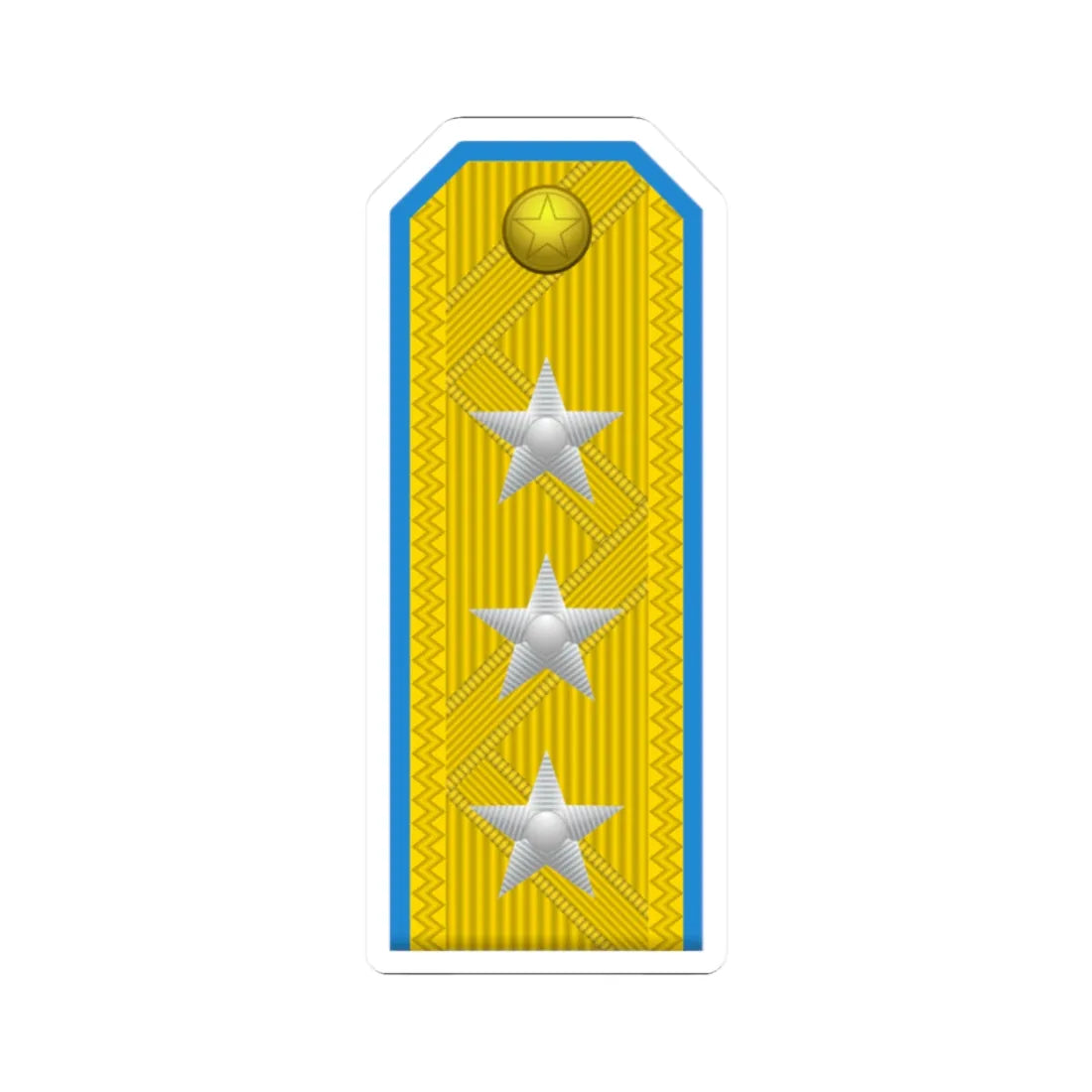 North Korea AirForce OF 8 (Korea) (Military Rank) STICKER Vinyl Kiss-Cut Decal 2 Inch White - The Sticker Space