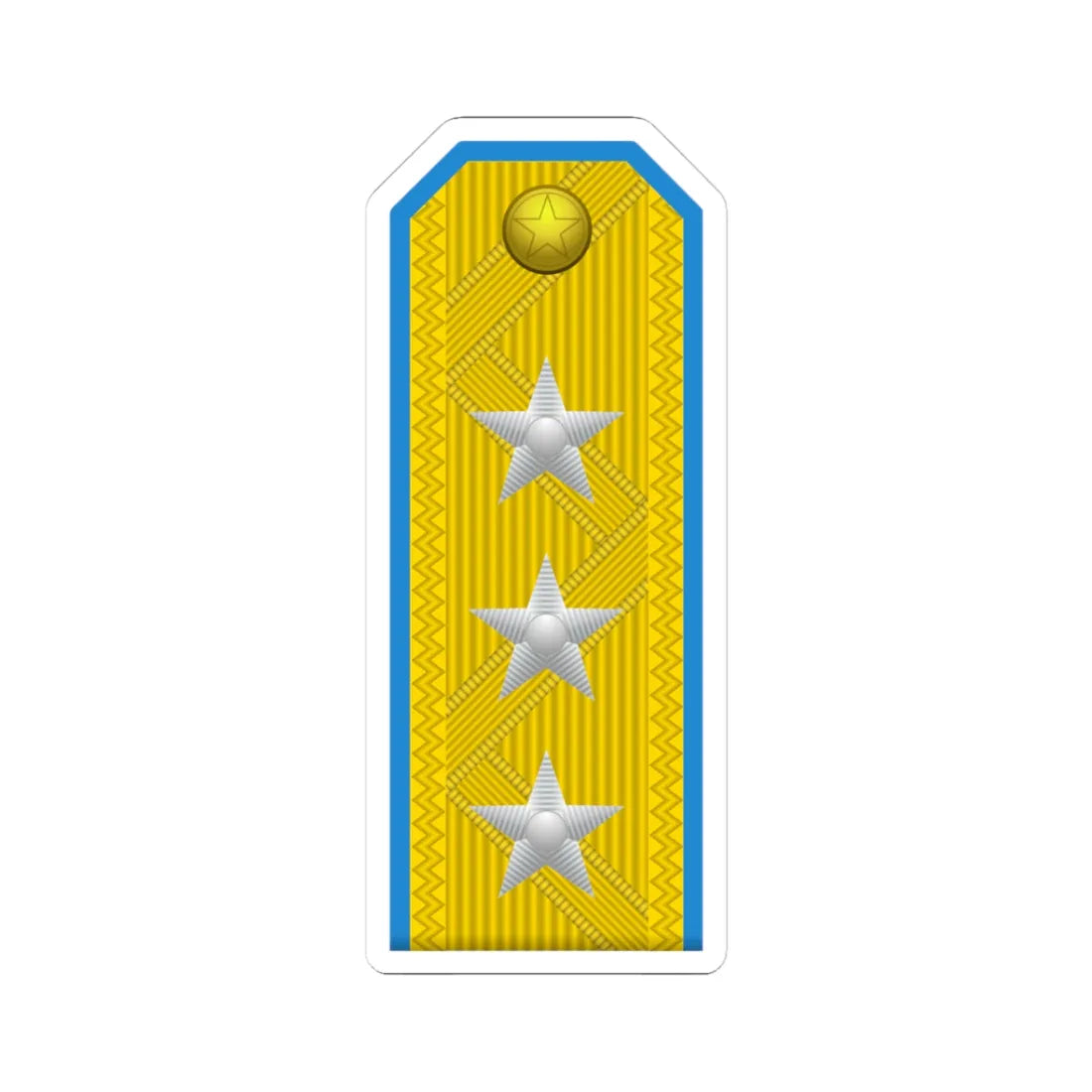 North Korea AirForce OF 8 (Korea) (Military Rank) STICKER Vinyl Kiss-Cut Decal 3 Inch White - The Sticker Space