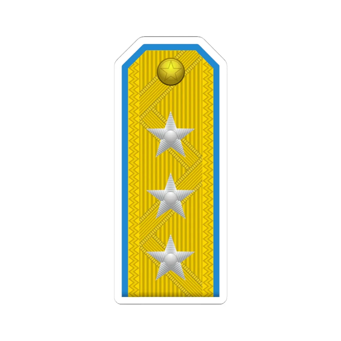 North Korea AirForce OF 8 (Korea) (Military Rank) STICKER Vinyl Kiss-Cut Decal 4 Inch White - The Sticker Space
