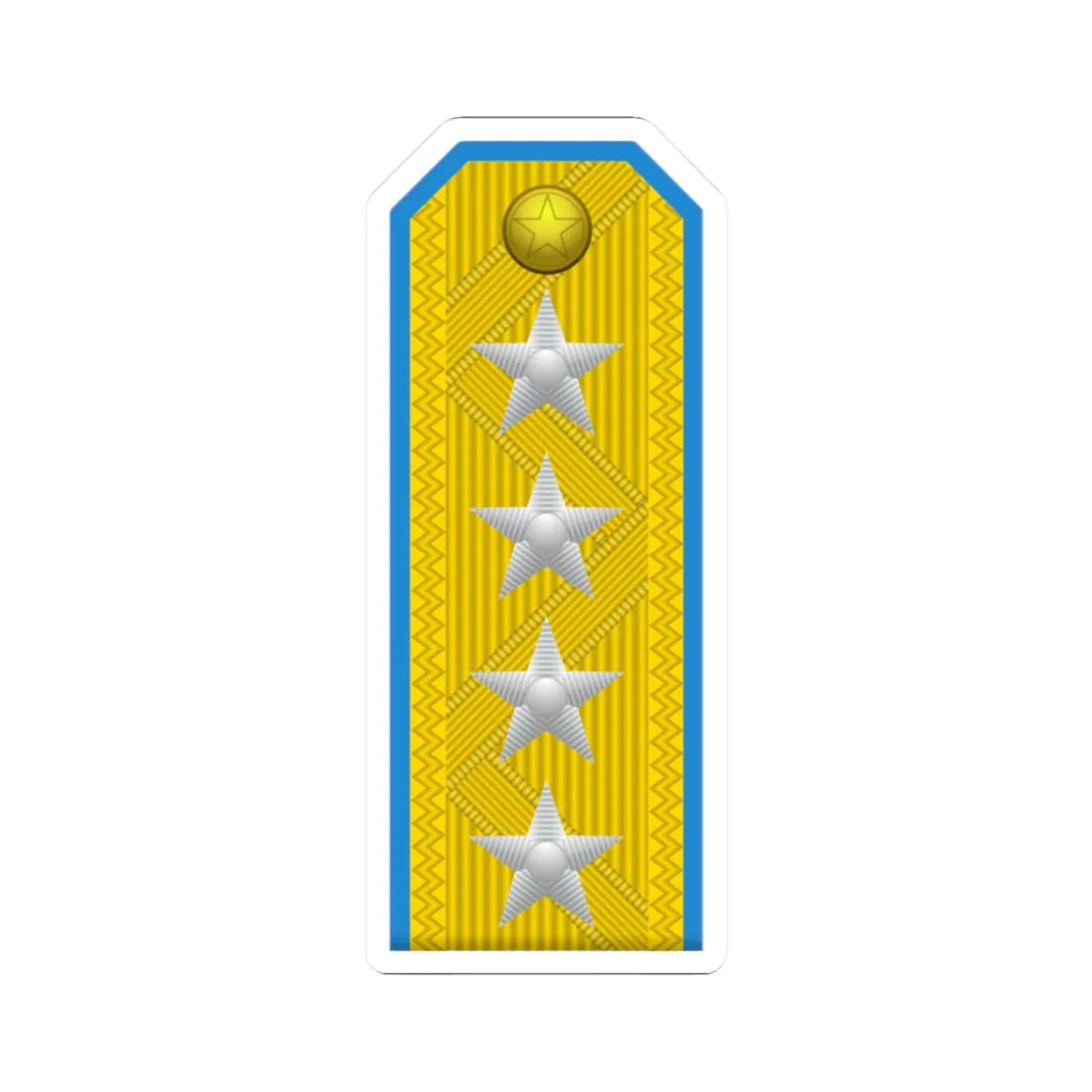 North Korea AirForce OF 9 (Korea) (Military Rank) STICKER Vinyl Kiss-Cut Decal 2 Inch White - The Sticker Space