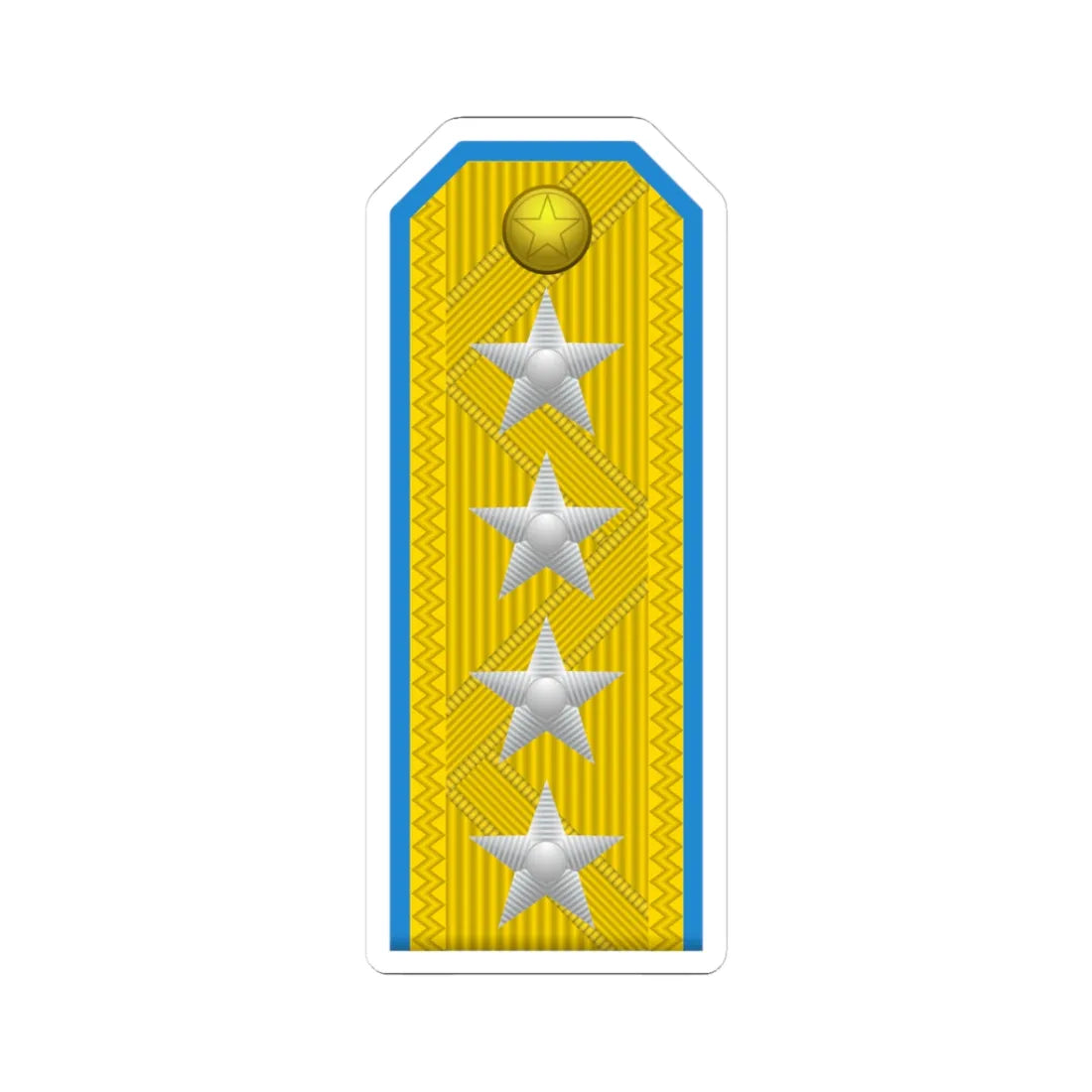 North Korea AirForce OF 9 (Korea) (Military Rank) STICKER Vinyl Kiss-Cut Decal 3 Inch White - The Sticker Space