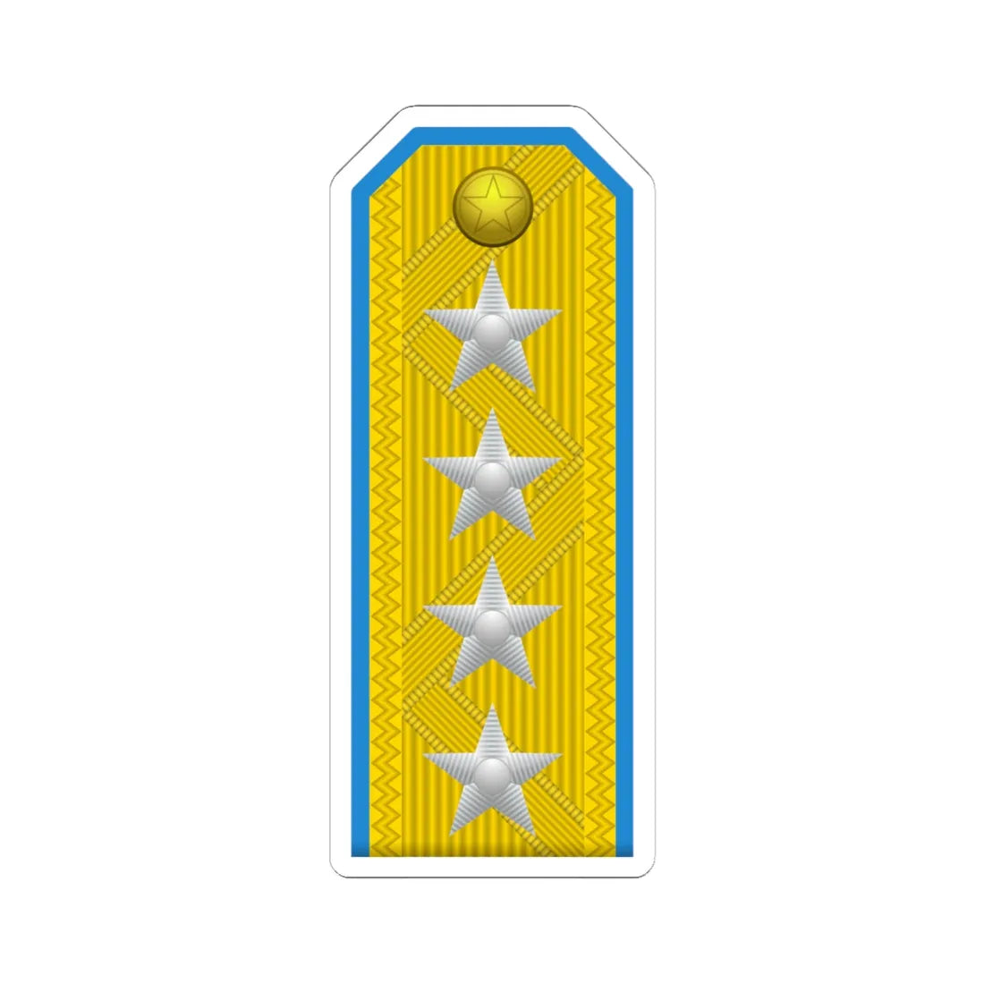 North Korea AirForce OF 9 (Korea) (Military Rank) STICKER Vinyl Kiss-Cut Decal 6 Inch White - The Sticker Space