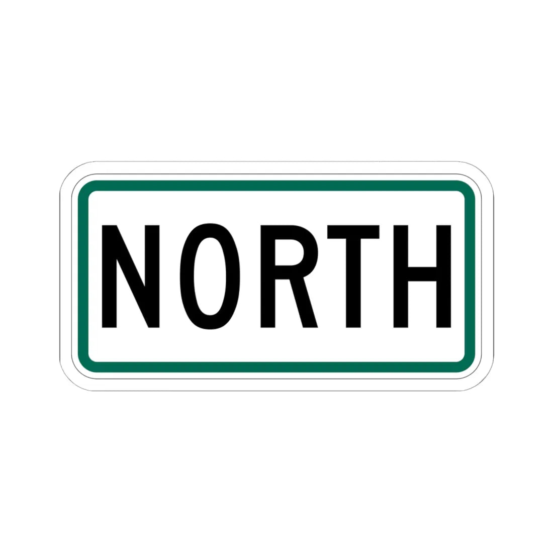 North plate small South Dakota (South Dakota) (Road Sign) STICKER Vinyl Kiss-Cut Decal 6 Inch White - The Sticker Space