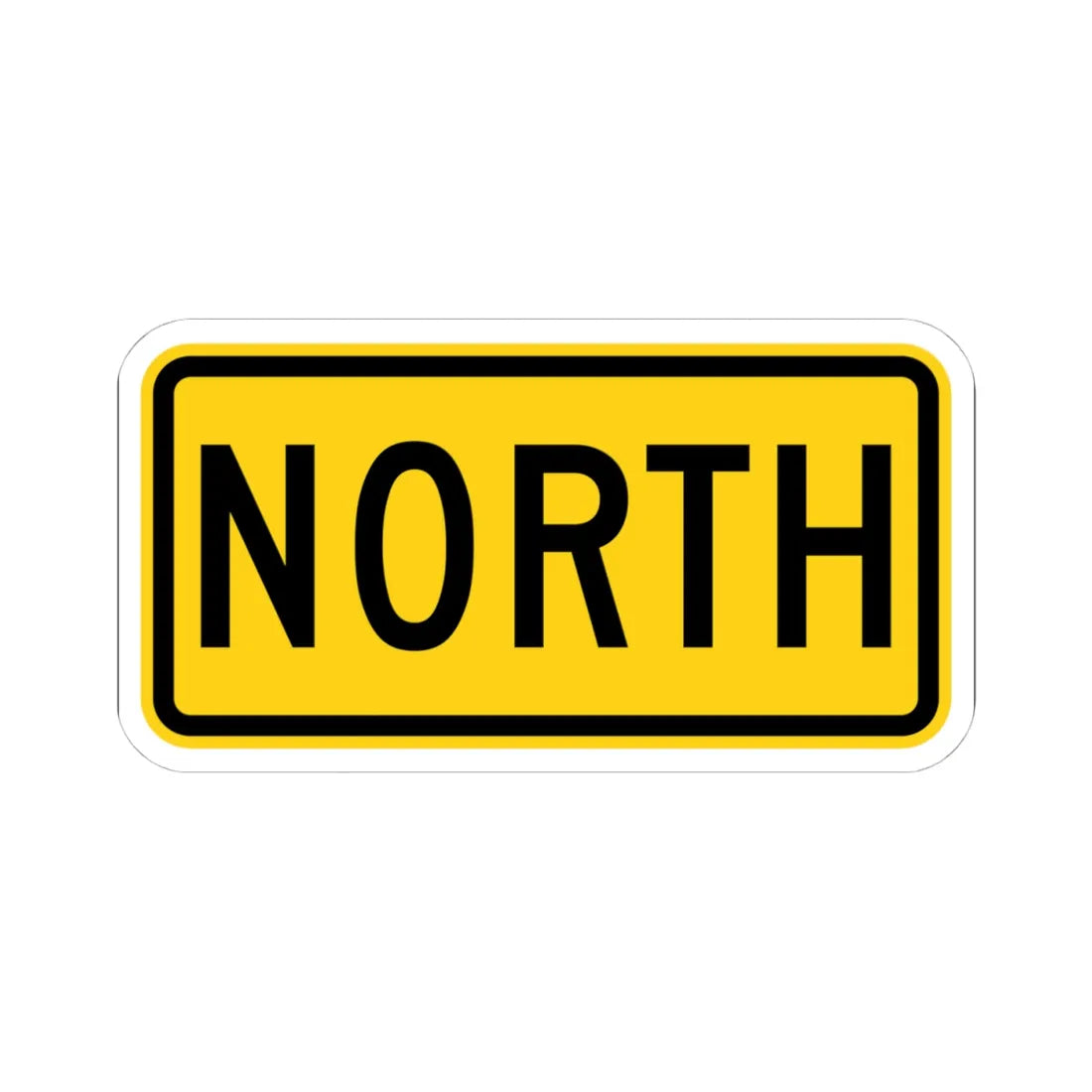 North plate small Wyoming (Wyoming) (Road Sign) STICKER Vinyl Kiss-Cut Decal 4 Inch White - The Sticker Space