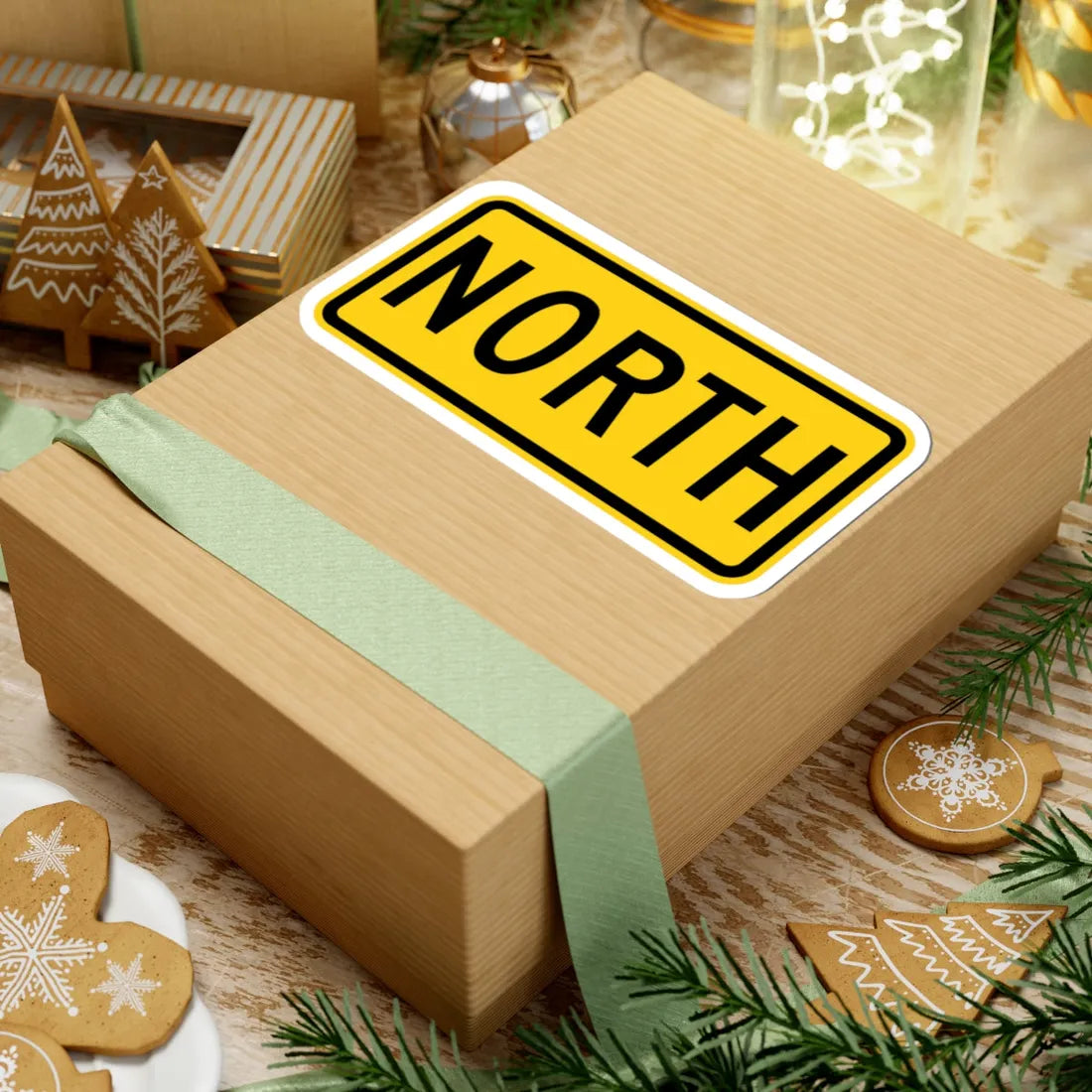 North plate small Wyoming (Wyoming) (Road Sign) STICKER Vinyl Kiss-Cut Decal - The Sticker Space