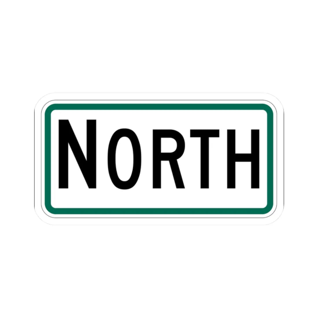 North plate South Dakota (South Dakota) (Road Sign) STICKER Vinyl Kiss-Cut Decal 2 Inch White - The Sticker Space