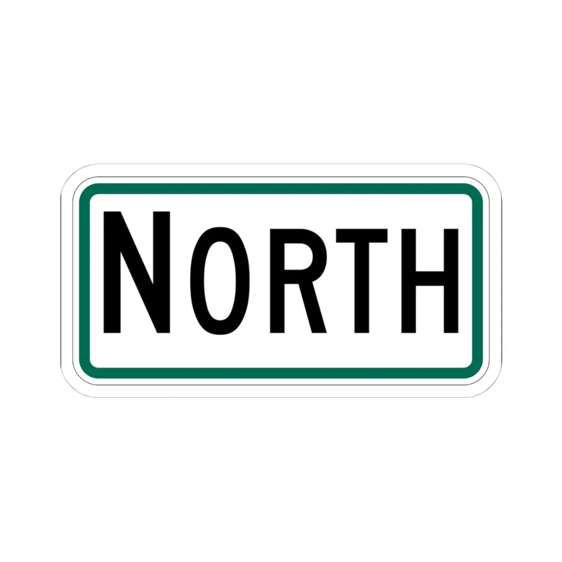 North plate South Dakota (South Dakota) (Road Sign) STICKER Vinyl Kiss-Cut Decal 4 Inch White - The Sticker Space