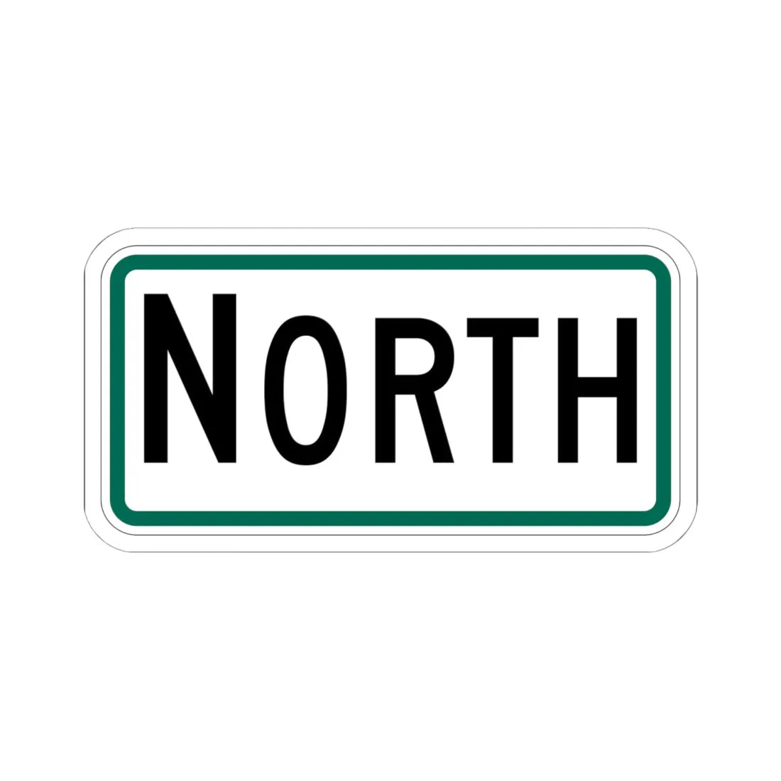 North plate South Dakota (South Dakota) (Road Sign) STICKER Vinyl Kiss-Cut Decal 6 Inch White - The Sticker Space
