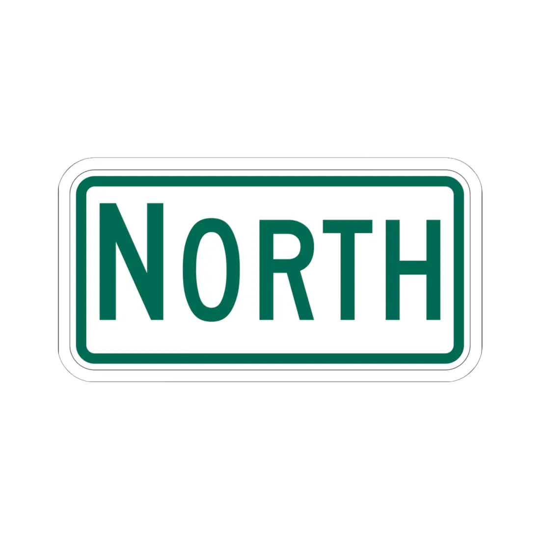North plate Vermont (Vermont) (Road Sign) STICKER Vinyl Kiss-Cut Decal 6 Inch White - The Sticker Space