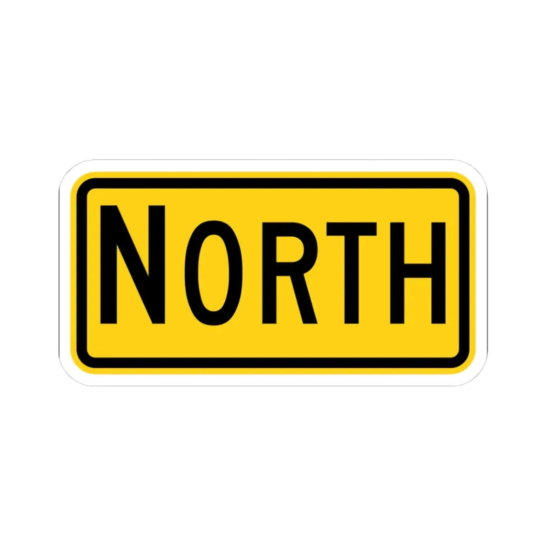 North plate Wyoming (Wyoming) (Road Sign) STICKER Vinyl Kiss-Cut Decal 3 Inch White - The Sticker Space
