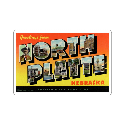 North Platte Nebraska (Greeting Cards) STICKER Vinyl Die-Cut Decal-6 Inch-The Sticker Space