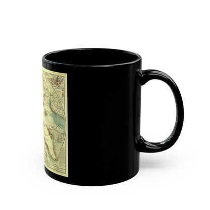 North Pole (1907) (Map) Black Coffee Mug-The Sticker Space