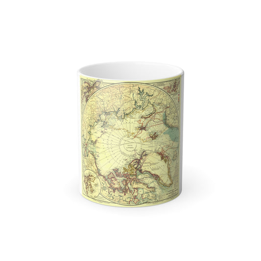 North Pole (1907) (Map) Color Changing Mug 11oz-11oz-The Sticker Space