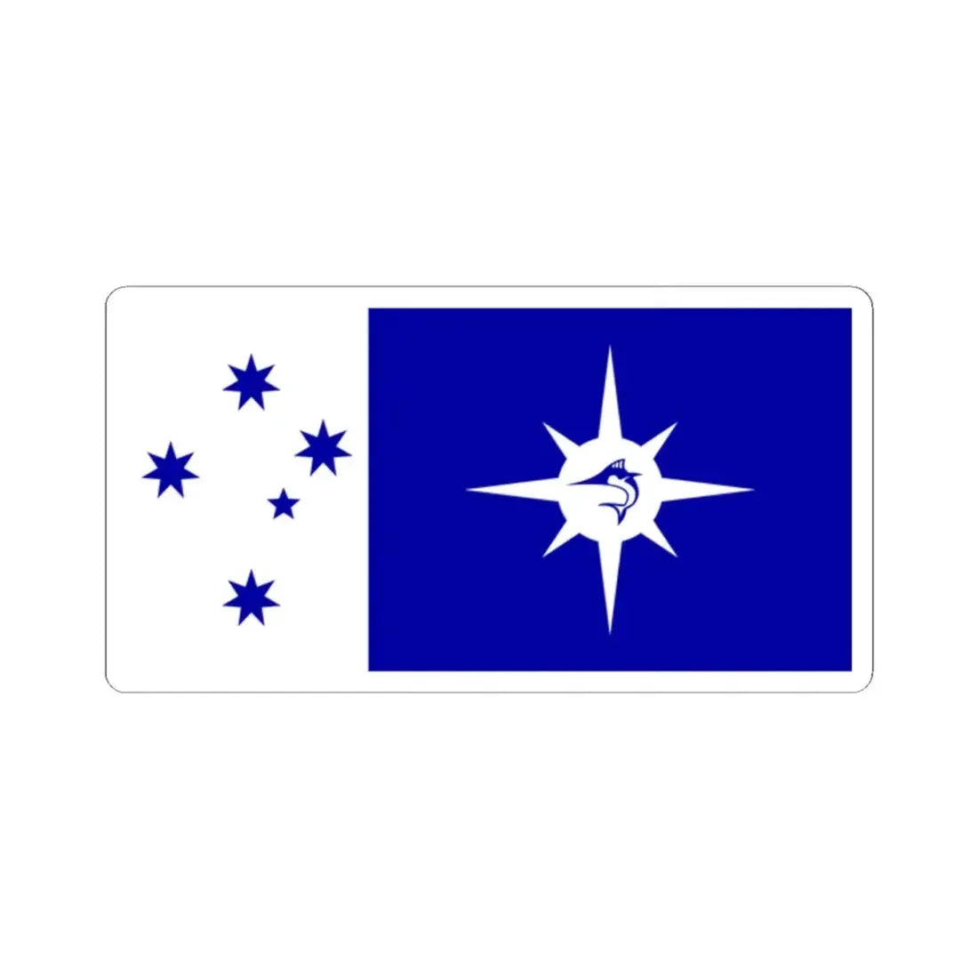 North Queensland State Flag Proposal Variant (Australia) STICKER Vinyl Kiss-Cut Decal 2 Inch White - The Sticker Space