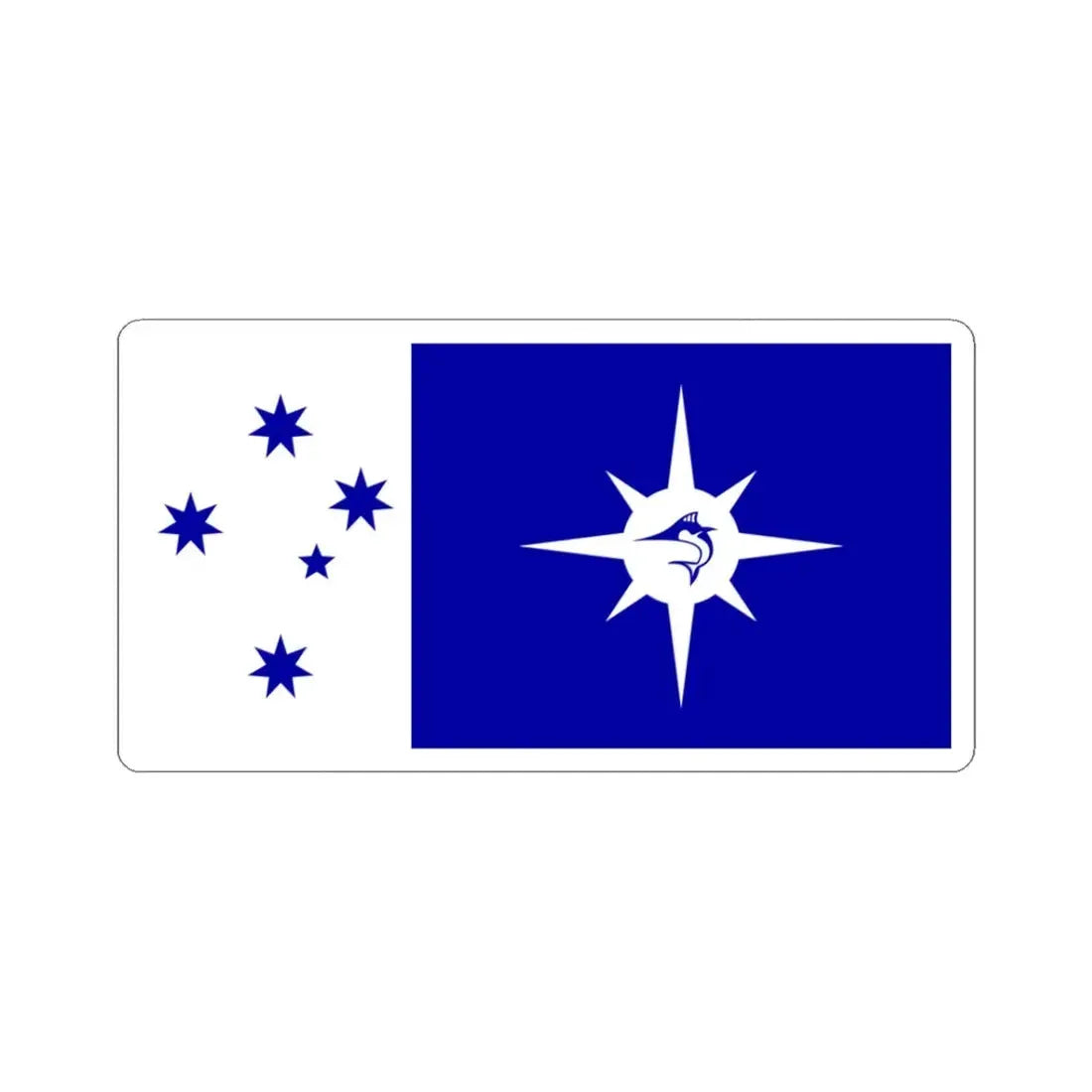 North Queensland State Flag Proposal Variant (Australia) STICKER Vinyl Kiss-Cut Decal 3 Inch White - The Sticker Space