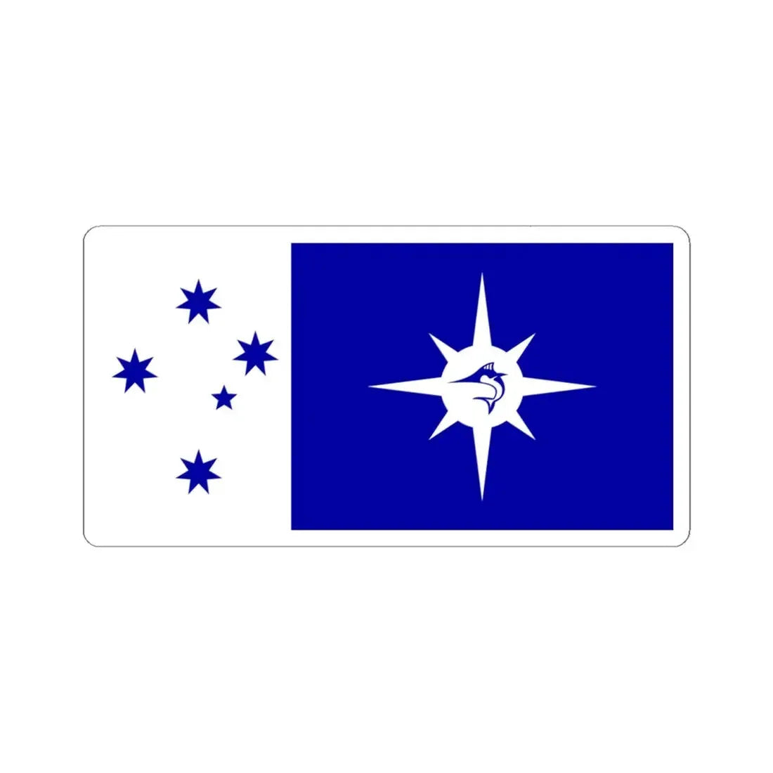 North Queensland State Flag Proposal Variant (Australia) STICKER Vinyl Kiss-Cut Decal 4 Inch White - The Sticker Space