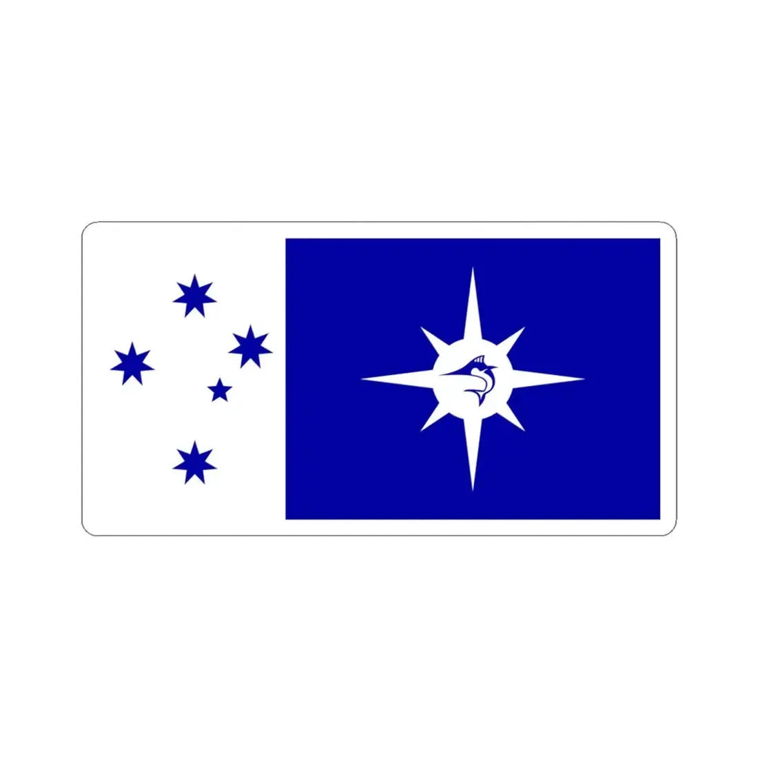 North Queensland State Flag Proposal Variant (Australia) STICKER Vinyl Kiss-Cut Decal 6 Inch White - The Sticker Space