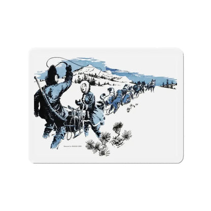 North Wind Crying, Bluebook, August 1952 (Magazine Illustration) Refrigerator Magnet 2 Inch - The Sticker Space