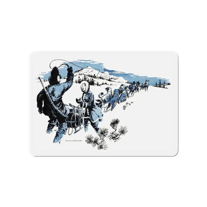 North Wind Crying, Bluebook, August 1952 (Magazine Illustration) Refrigerator Magnet 4 Inch - The Sticker Space